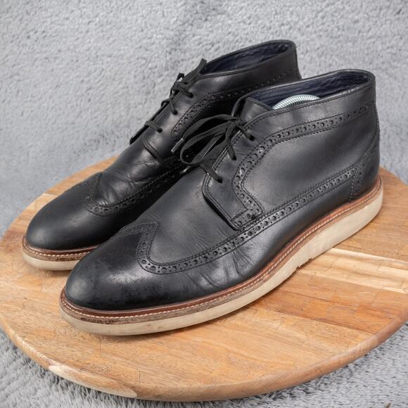 Cole Haan Martin Chukka Boot In Black Leather | Size 10.5 | C11650 - Picture 4 of 10